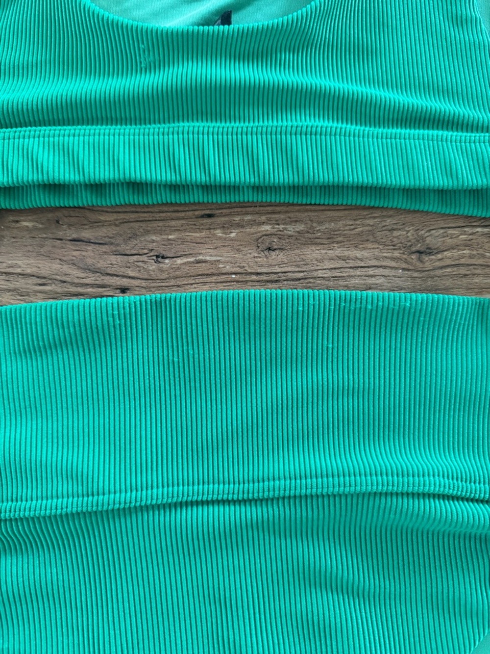 Beach Riot Green Ribbed High-Waist Bikini Set - Picture 5 of 5